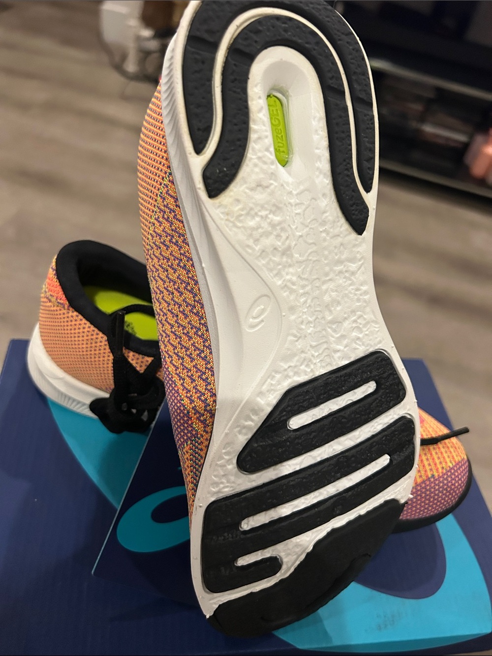 ASICS Multicolor Knit Running Shoes with Neon Accents - Picture 3 of 3